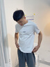 滄獅男士短袖T恤夏季潮牌體恤修身薄款衣服潮流男裝學(xué)生上衣 白色 M 曬單實(shí)拍圖