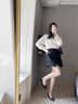 Thinkwell工作鞋女軟底中跟職業(yè)鞋子舒適單鞋大碼女鞋加寬加肥酒店上班女鞋 海綿墊款 4cm HM1116 36 曬單實拍圖