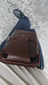 意昂（yi ang）2023新款真皮穿皮帶手機腰包男全頭層牛皮多功能單肩運動(dòng)包大容量 深棕色 曬單實(shí)拍圖