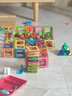 亦趣純磁力片積木兒童拼裝磁鐵玩具立體拼插磁性吸鐵石磁力貼3-12歲 加大號125片桶裝+摩天輪車(chē)輪 曬單實(shí)拍圖
