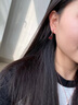 rarebeauty【元旦新年禮物送女友老婆】紅石榴石寶石耳釘女士耳墜飾品珠寶 石榴石金耳釘-順豐現貨 曬單實(shí)拍圖