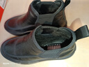 啄木鳥(niǎo)男鞋冬季加絨保暖勞保棉鞋一腳蹬無(wú)鞋帶黑色休閑皮鞋防水工作潮鞋 黑色(加絨款) 42 曬單實(shí)拍圖