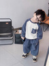 mlgt kids童裝兒童套裝春秋新款寶寶衛(wèi)衣兩件套男童秋裝運(yùn)動(dòng)卡通衣服 灰藍(lán)色【春秋款】 120 cm 曬單實(shí)拍圖