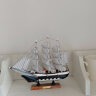 禾娘帆船模型摆件带灯木质工艺船一帆风顺北欧风客厅装饰品摆件 前行号24cm（附灯） 实拍图