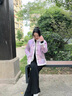 俞兆林媽媽裝外套加絨棉衣新中式國風(fēng)棉襖中老年女裝冬裝仿麋鹿皮棉衣服 紫桃花 2XL 【110-120斤】 曬單實拍圖