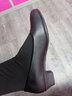 春季低跟工作鞋女黑色防滑餐廳酒店前臺上班皮鞋職業(yè)工裝單鞋學(xué)生空姐高鐵乘務(wù)員面試鞋 黑色 37 曬單實(shí)拍圖