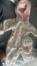 班喜迪嬰兒衣服秋冬女寶寶連體衣公主洋氣外出服嬰幼兒薄絨連帽哈衣春秋 米色 66cm 曬單實拍圖