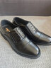 老爺車(chē)三接頭皮鞋男牛皮春夏鏤空透氣皮涼鞋男商務(wù)正裝教官軟皮男士皮鞋 LYC007黑色套腳【四季款】 43 曬單實(shí)拍圖
