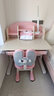伯課兒童學(xué)習桌實(shí)木書(shū)桌小學(xué)生家用可升降寫(xiě)字課桌椅套裝男孩女孩 發(fā)明家粉色90+陪伴椅 90cm 雙靠背 曬單實(shí)拍圖