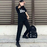 皮爾卡丹品牌休閑褲男秋冬棉質(zhì)加絨保暖棉質(zhì)針織哈倫褲寬松彈力透氣松緊帶 拉鏈口袋-黑色束腳 XL 曬單實(shí)拍圖
