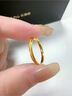 勞梭足金磨砂面黃金戒指女足金5D硬金閉口素圈求婚結婚閨蜜女友 砂面5D金戒女款/1.05克多退少補 曬單實拍圖