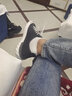 Walker Shop品牌休閑鞋男新款鞋子男百搭小白鞋男頭層牛皮男款韓版透氣板鞋男 黑色 40 曬單實(shí)拍圖