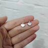 迪后（Dirholl）一貝子耳釘女奢侈高檔品牌耳飾高級感銀耳環(huán)七夕情人節(jié)禮物送女友 一貝子耳釘【香檳金】 曬單實拍圖