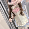 閃動(dòng)少女（SHANDONGSHAONV）女仆裝cos可愛(ài)女連衣裙蘿莉塔套lolita服萬(wàn)圣節(jié)cosplay女裝 藍(lán)粉色op(送圍裙蝴蝶結(jié)) XL 曬單實(shí)拍圖