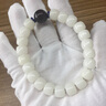 今夕白玉菩提子佛珠手串男女順白菩提子原籽干磨單圈顆顆精選藏式飾品 小葉紫檀款8*10mm 曬單實(shí)拍圖
