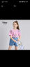 迪士尼（DISNEY）童装儿童女童短袖T恤棉质透气圆领中大童上衣24夏DB321BE26粉100 实拍图