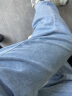 太平鸟男装【冰氧吧】凉感面料薄款牛仔裤男宽松锥形牛仔裤 浅蓝色（冰氧吧） L 实拍图