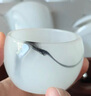 聚譽琉璃茶具整套功夫茶具套裝蓋碗公道杯泡茶杯陶瓷羊脂玉高檔家用 琉璃水墨蓋碗羅漢杯套裝 曬單實拍圖