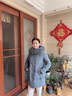 羅蒙（ROMON）中年媽媽羽絨服女士冬季中長款狐貍毛領白鴨絨保暖外套女 Y20豆綠【狐貍毛領+90白鴨絨】 L （適合90-110斤） 曬單實拍圖