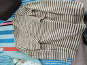 米婭琳 產(chǎn)后哺乳衣上衣外出服秋冬季寬松內搭T恤打底衫高領(lǐng)喂奶衣冬裝 藍條紋 XL（適合130-150斤） 曬單實(shí)拍圖
