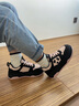 達芙妮（DAPHNE）2025秋季新款黑白熊貓鞋休閑鞋女厚底增高百搭高級感加絨板鞋女 黑色 37 曬單實(shí)拍圖