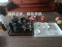 鈺銓龍門 德化羊脂玉瓷素燒主人杯 白瓷手繪水墨藍彩茶杯辦公家用品茗杯 藍彩如意杯-6個裝（約100ml） 曬單實拍圖