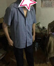 燁白老年人衣服爺爺款80歲夏季棉麻套裝爸爸裝夏裝60-70-80歲老人寬松 棉麻淺灰+深藍褲子 170/40【建議重110-125斤】 曬單實拍圖