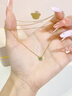 Grace Girl18k金貓咪項鏈女綠寶石彩金鎖骨鏈可愛(ài)簡(jiǎn)約設計送女友禮 18K金貓咪項鏈 曬單實(shí)拍圖