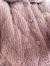 芬腾 睡衣女士冬季新品创意人物翻领开衫珊瑚绒保暖家居服套装女 浅粉-女款1 XXL 实拍图