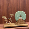 RWTW新中式擺件平安扣家居客廳書(shū)柜博古架桌面辦公室軟裝飾送開(kāi)業(yè)禮物 【吉祥平安扣】實(shí)木底座 曬單實(shí)拍圖