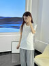 Calvin Klein Jeans夏季女士通勤經(jīng)典ck字母印花舒適微彈圓領(lǐng)短袖T恤J213892 YAF-月光白 S 曬單實拍圖
