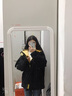 丹珠娜工裝棉服女連帽2025新款冬季寬松棉衣女中長(zhǎng)款加厚原宿風(fēng)棉襖外套 黑色工裝棉服女 3XL 曬單實(shí)拍圖