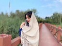 Charm Kendo披肩女2025新款百搭圍巾女圍脖生日情人節(jié)禮物送女友老婆 米白色 曬單實(shí)拍圖