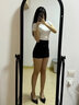 嘉麗薇半高領(lǐng)短袖女夏季新款高彈修身上衣白色內(nèi)搭顯瘦t恤中領(lǐng)打底衫女 黑色【短袖】 L 曬單實(shí)拍圖