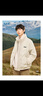 三福2024冬季男士保暖立領直充羽絨服 時尚休閑落肩外套489408 灰色 XL 曬單實拍圖