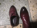 喬銳（QIAORUI）新款商務(wù)正裝皮鞋男士真皮大碼男鞋韓版布洛克雕花英倫透氣潮春秋 酒紅 43 曬單實(shí)拍圖