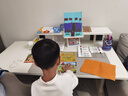 Aooboy日本兒童學習桌寫字桌可升降學生書桌課桌家用大白桌實木電腦桌子 白色（帶書架） 140*70cm 曬單實拍圖