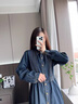 衣典零一（LEDIALYI）牛仔連衣裙2025春秋季女裝新款中年小個子氣質(zhì)遮肚子顯瘦襯衫裙子 牛仔藍 M （建議110斤以內(nèi)） 曬單實拍圖