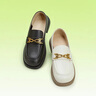他她（TATA）平底樂(lè )福鞋女款英倫風(fēng)小皮鞋女軟底季7WX21AA4 黑色 36 曬單實(shí)拍圖