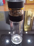 德國水莫停智能茶水分離玻璃杯雙層防燙泡茶杯子辦公水杯男女車(chē)載帶蓋便攜LED顯溫大容量 【智能顯溫+雙層高硼硅玻璃+禮盒包裝】雅黑金 曬單實(shí)拍圖