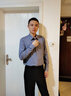 威可多（VICUTU）長(cháng)袖襯衫秋冬橙標柔軟舒彈磨毛商務(wù)百搭襯衣 藍色 41 曬單實(shí)拍圖