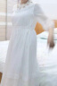 衣典零一（LEDIALYI）2024夏季女装新款时尚气质品牌真丝连衣裙桑蚕丝碎花长裙子夏天 白色 M（建议105斤以内） 晒单实拍图