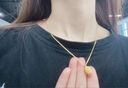 中國黃金（CHINA GOLD）黃金項鏈女足金榴蓮吊墜素鏈七夕情人節(jié)禮物送女友老婆生日實用 [京速達(dá)]足金吊墜-加重版+足金鏈 曬單實拍圖