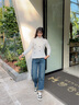 施洛瀾（SINO LOVE）秋冬裝2025年新款女士毛衣女外穿慵懶風半高領(lǐng)加厚上衣針織打底衫 白色 均碼 建議80-135斤 曬單實拍圖