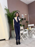 佰藍嬌高級感時(shí)尚氣質(zhì)運動(dòng)套裝女2025春秋季新款休閑衛衣哈倫褲子兩件套 懷舊藍 M （推薦90-115斤） 曬單實(shí)拍圖