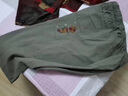 俞兆林（YUZHAOLIN）休閑褲女褲子棉麻夏季薄款亞麻人中年女褲奶奶夏裝寬松九分褲 綠豆色 2XL (建議110-130斤) 曬單實(shí)拍圖