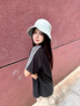 MMOPTOP日系水洗牛仔漁夫帽女韓版素顏遮臉顯臉小盆帽遮陽(yáng)帽子男 曬單實(shí)拍圖