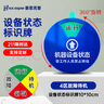 豪思克普 設備狀態(tài)標識牌（10*10CM）亞克力可定制儀器運行標志牌自帶背膠磁吸4區（運行/待機/檢修/故障） 曬單實(shí)拍圖
