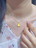 中國黃金（CHINA GOLD）黃金項鏈女足金三葉草吊墜生日情人節禮物送女友老婆 吊墜約1.0g*配銀鏈 曬單實(shí)拍圖