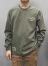 羅蒙春秋季重磅復古純棉長(cháng)袖男寬松潮牌打底衫美式口袋圓領(lǐng)外套衛衣 灰綠 L 碼 適合體重125-145斤 曬單實(shí)拍圖